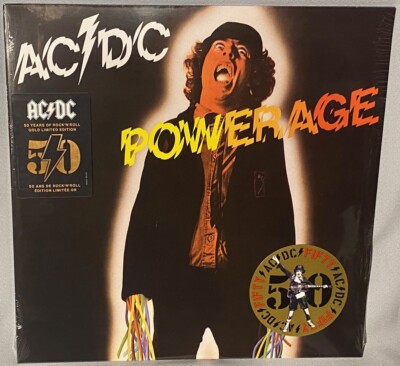 LP AC/DC Powerage (ACDC) (GOLD Vinyl, 50th Ann, 2024) NEW MINT SEALED