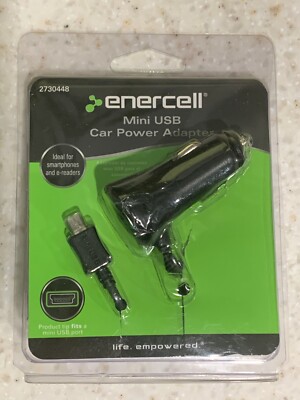 Enercell Mini USB Car Adapter 5VDC 1A Car Power Adapter 273-0448 Black  Enercell