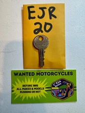 TRIUMPH NORTON UNION MOTORCYCLE KEY GENUINE ENGLAND ORIGINAL OEM PRE CUT # EJR20