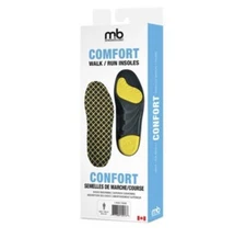 MONEYSWORTH & BEST M&B COMFORT WALK / RUN PREMIUM INSOLES WOMENS 9.5 MEN 8 NEW