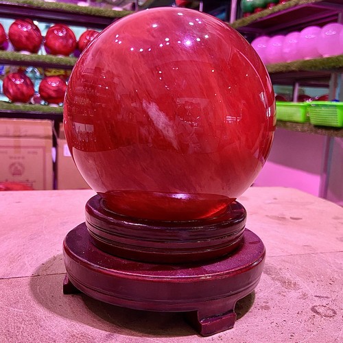 7.6LB Natural Red melting stone crystal Ball Quartz Crystal Sphere Reiki - 第 21/22 張圖片