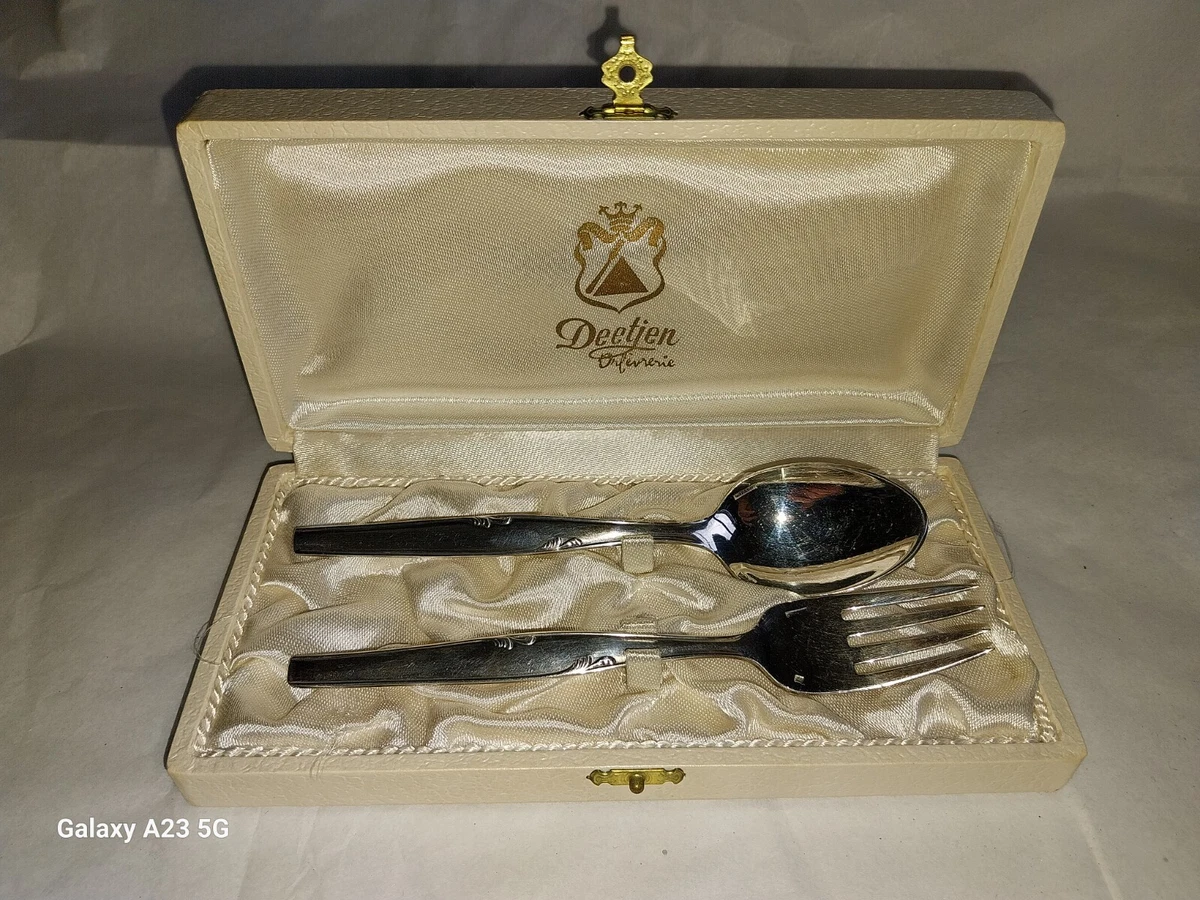 Deetjen - Coffret cuillère fourchette métal argenté