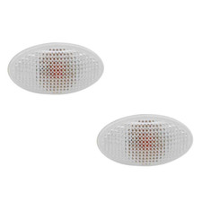 Coppia Indicatori Frecce Fanali Laterali Bianchi per MINI COOPER 2001>2006 