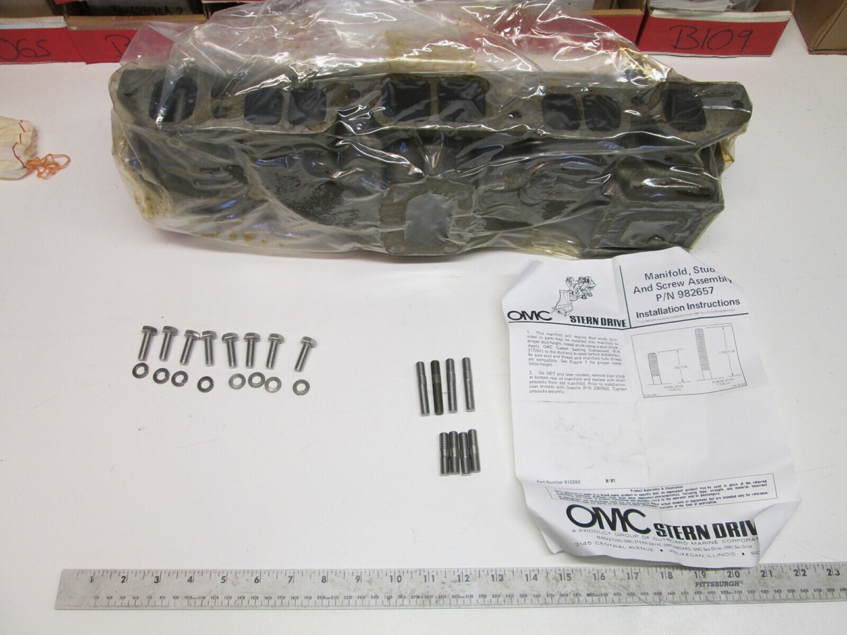 982657 0982657 Intake Exhaust Manifold OMC Stringer Stern