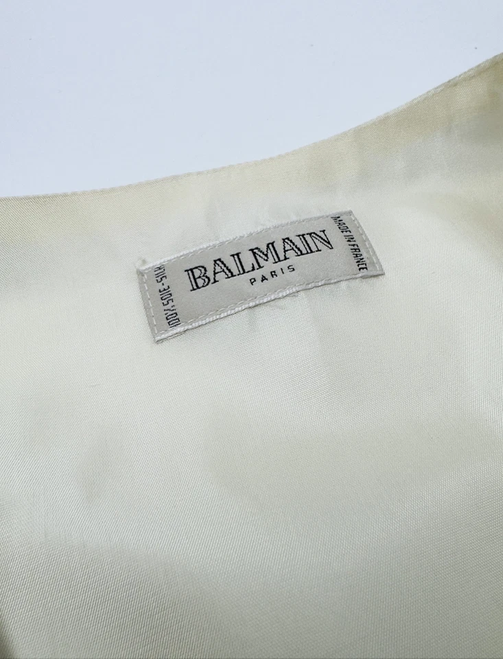 Chaleco Chaleco Balmain Paris Vintage Estampado Floral Seda, Talla L, EU 52 Foto 4 de 4
