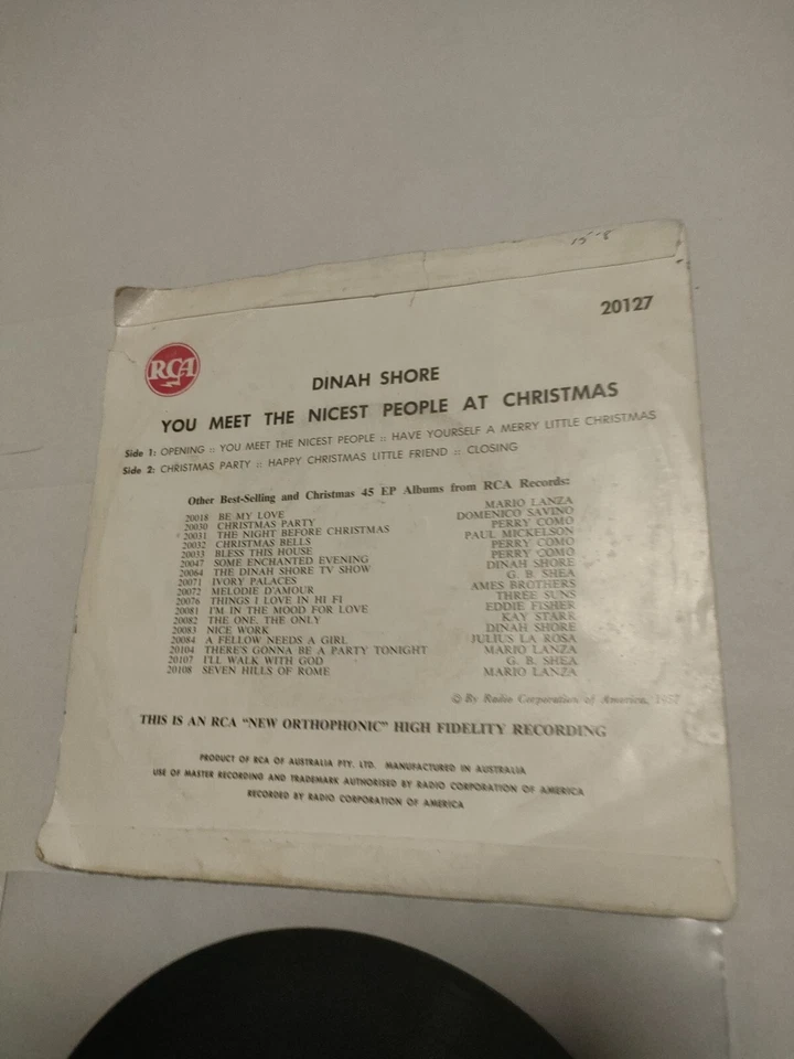 Dinah Shore You Meet The Nicest People At Christmas 7" Ep - Image 4 of 4