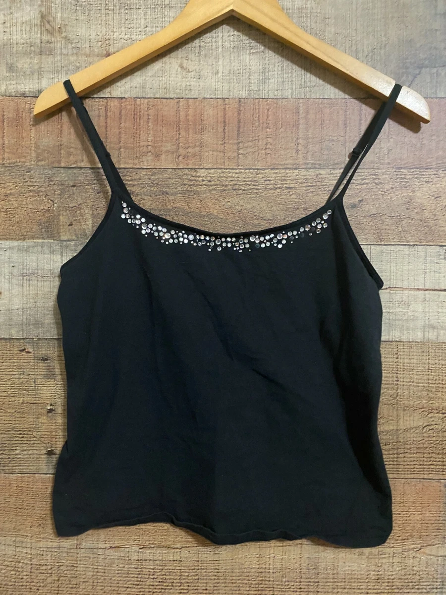 Spaghetti top shop black