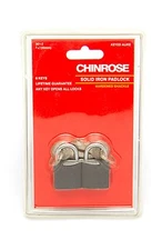 3/4" Solid Iron gray Padlock-2 sets of 2 locks