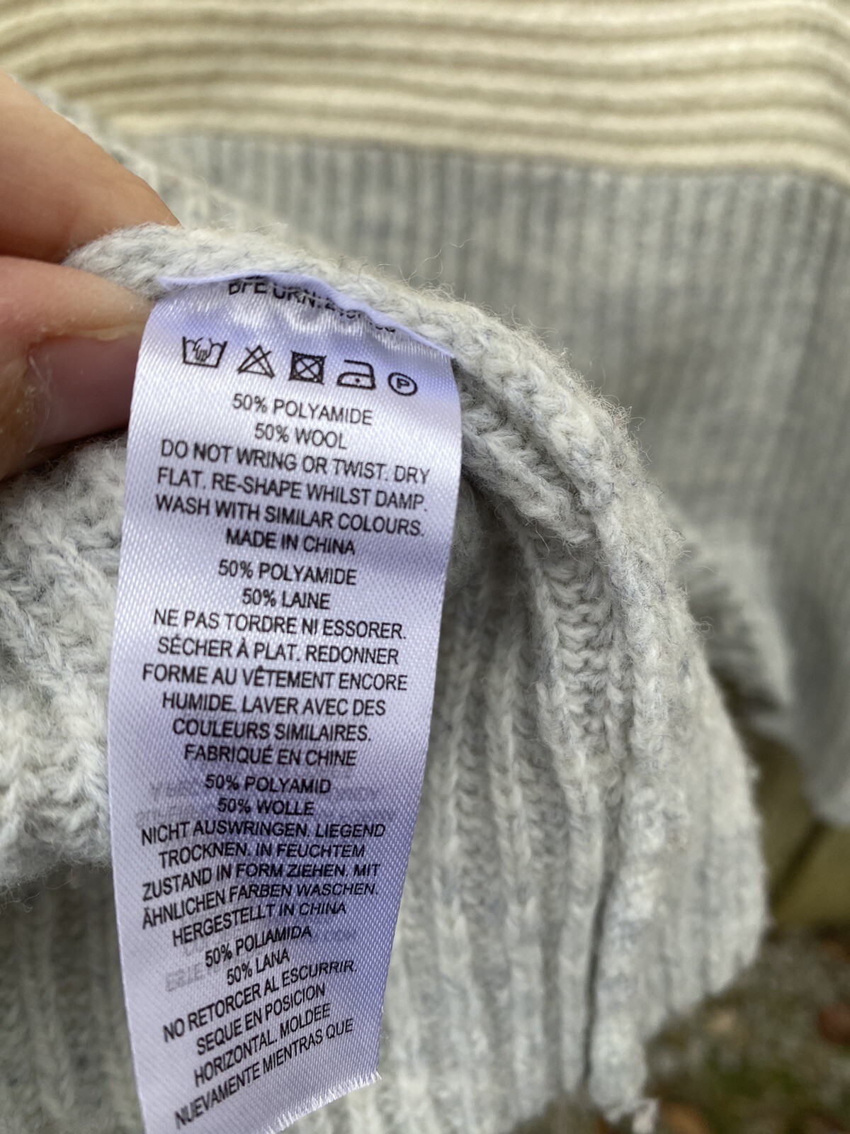 French Connection Womens White Patchwork Funnel-N… - image 5