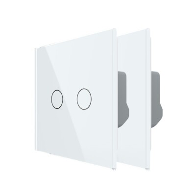 LIVOLO 2gang Touch Panel Schalter, Doppeltaste für Lampen, weißer Klick Sensor