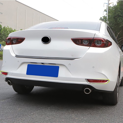 For Mazda 3 M3 Axela 2019-2023 Chrome Tail Rear Fog Light Lamp Cover Trim Frame - Foto 2 di 8