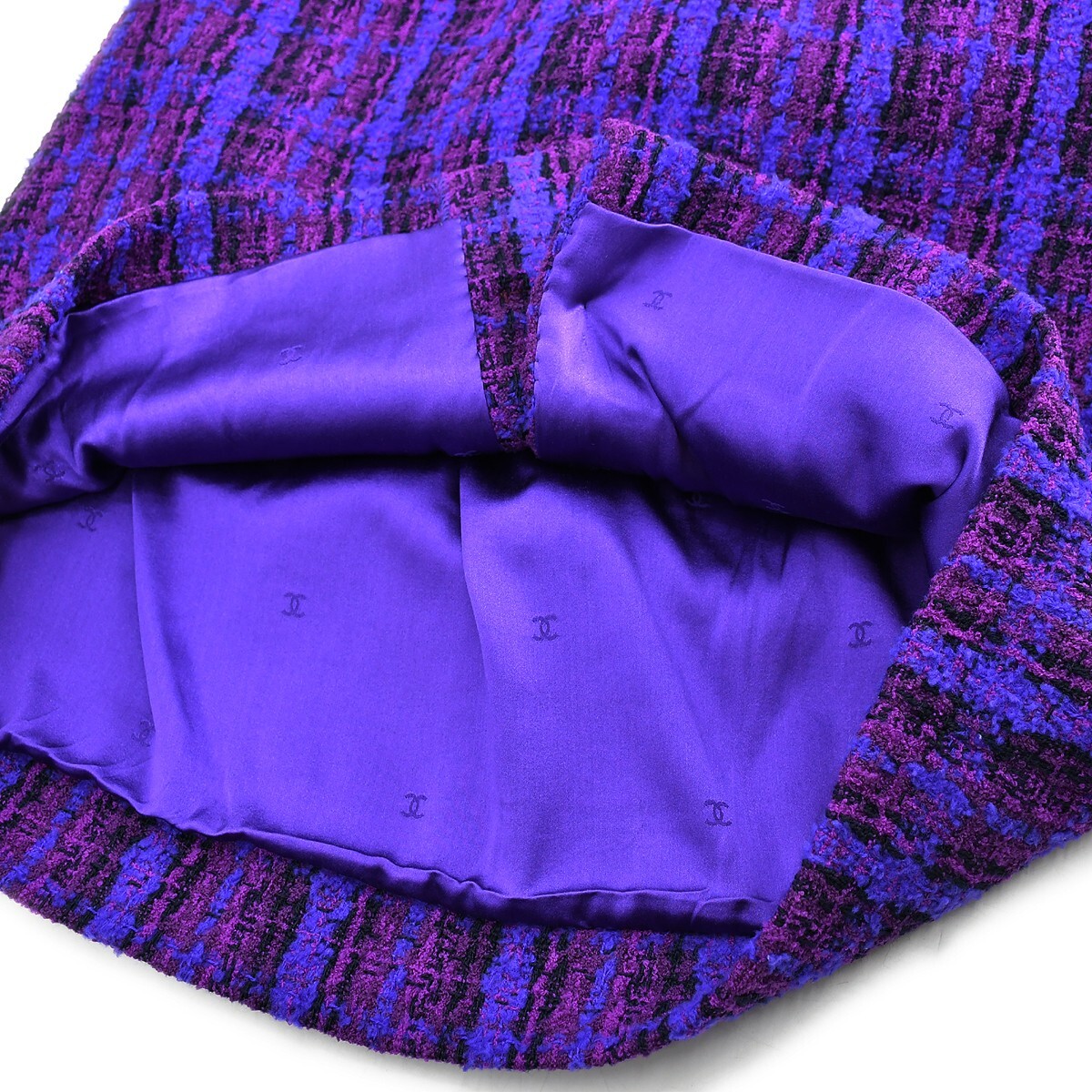 スカート chane Chanel Setup Suit Jacket Skirt Purple 95A #40 193641 | eBay