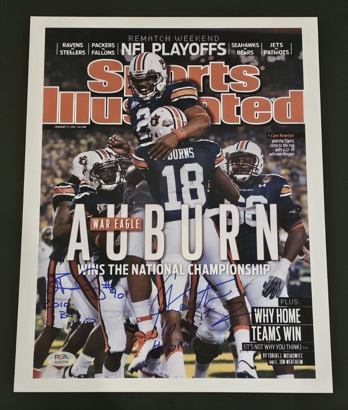 Cam Newton Autographed Signed Auburn Tigers & NICK FAIRLEY Inscribed 11x14 Photo--PSA 