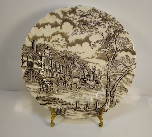 Royal Mail Fine Staffordshire Ironstone Horse Carriage Dinner Plate Antique eBay