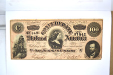 $100 Confederate Note- T65- February 17, 1864- Attractive AU/BU