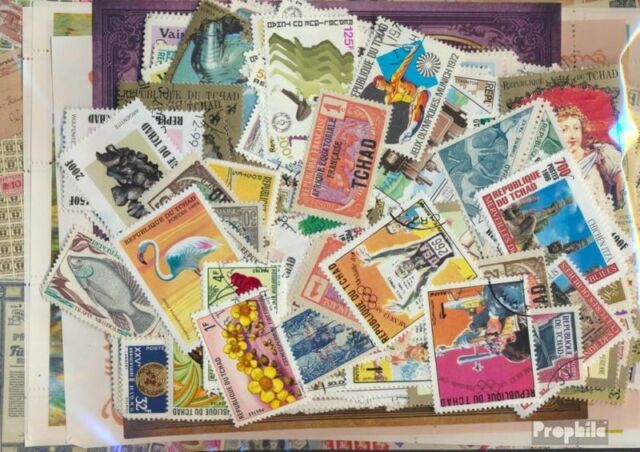 Briefmarken Tschad 400 verschiedene Marken
