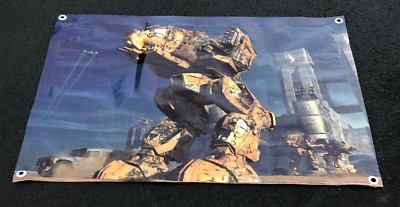  Battle tech figure model canvas vinyl banner game sign metal robot poster B4