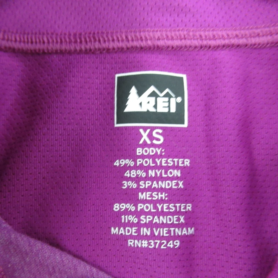REI 衬衫女式 XS 长袖 1/4 拉链轻便锻炼休闲 — 第 3/4 张图片