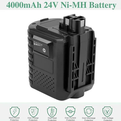 TECMANA 24V 4Ah Ni-MH Battery for Bosch BAT020 BAT021 BAT019 GBH24VRE GBH24VFR GBH24VSR