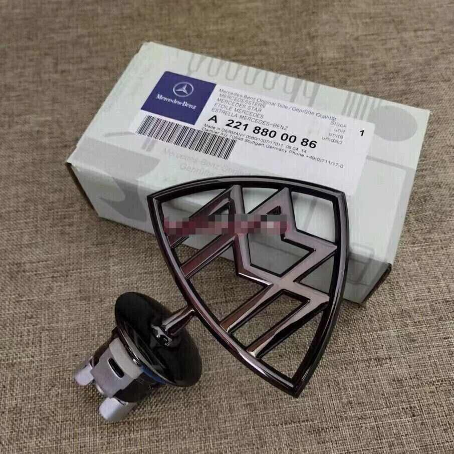 Gloss Black FOR Genuine Maybach Hood Emblem Ornament Badge Standing Star Edition - Изображение 2 из 4