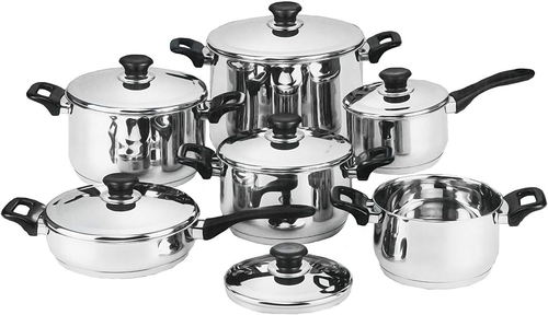 Batteria Di PENTOLE Bavaria 12 Pezzi in Acciaio Inox 18/10 - Foto 11 di 11