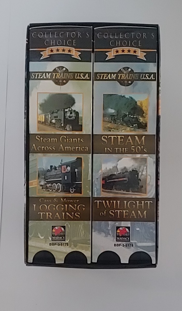 Steam Trains USA Set 4 VHS Tapes Collector's Choice Logging
