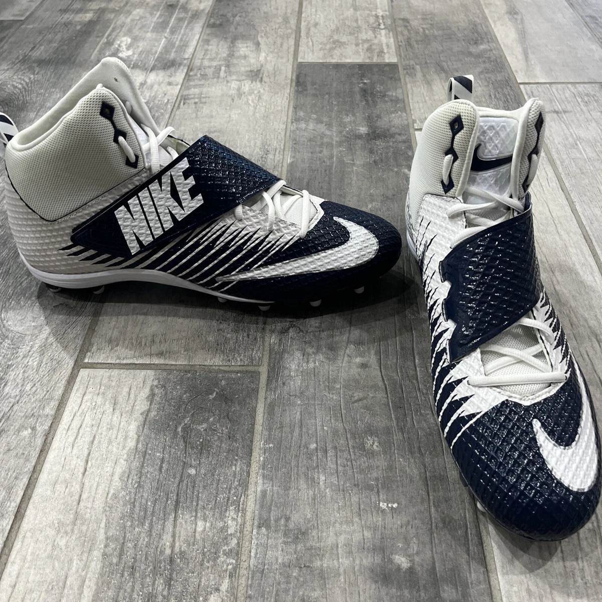 Nike Lunar Beast Pro TD CF 847550 144 Football Cleats Blue White Men s Sz 16
