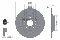 2X Pagid Bremsscheibe Voll Ø303Mm FüR Mazda CX-30 DM