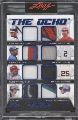 2021 Leaf The Ocho Ken Griffey Jr Mark McGwire Albert Pujols 3/3 Jersey Patch