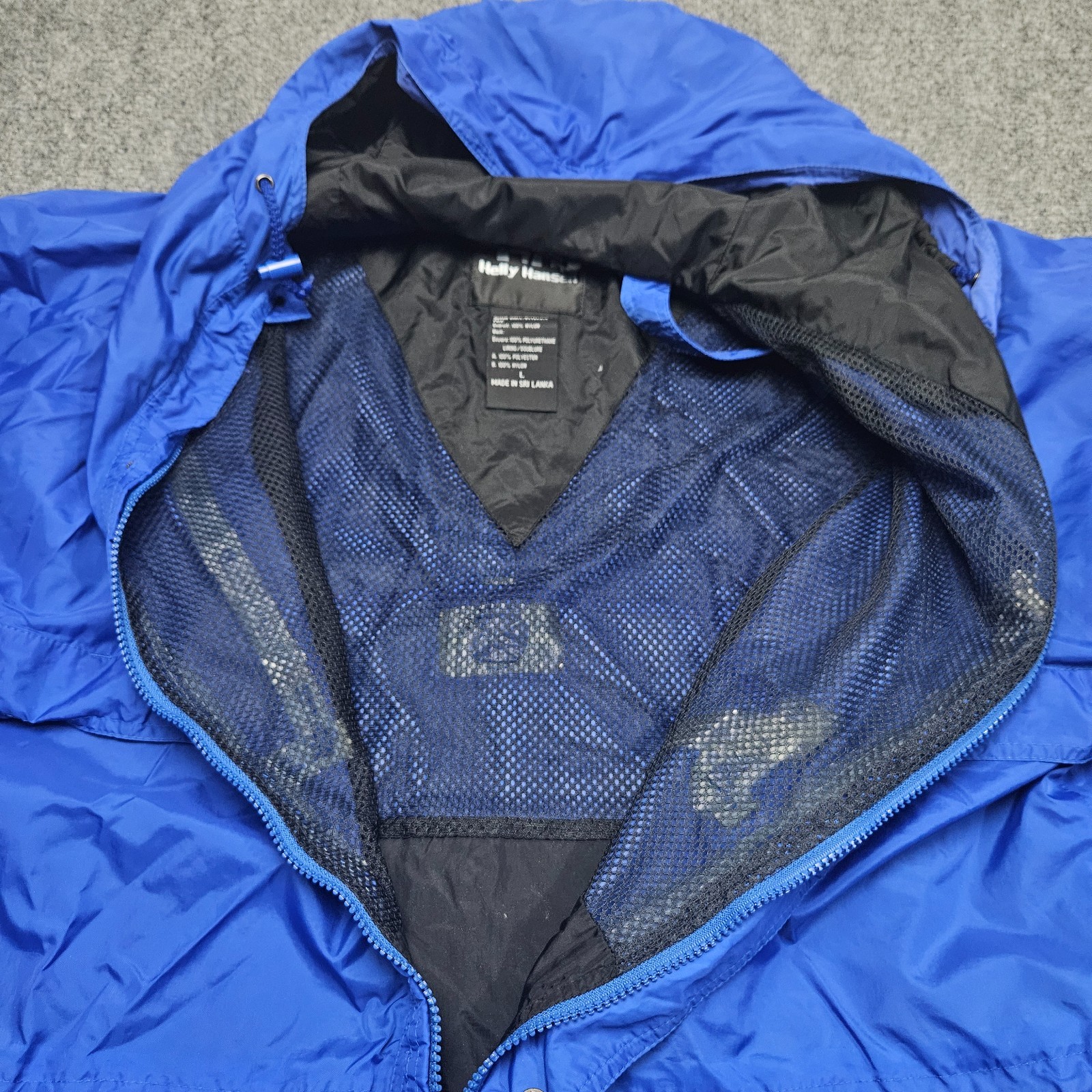 Helly Hansen Rain Jacket Large Blue Nylon Hooded … - image 3