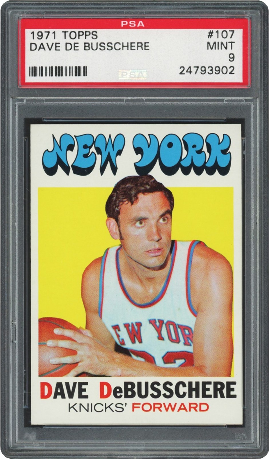1971 Topps #107 Dave DeBusschere PSA 9 MINT