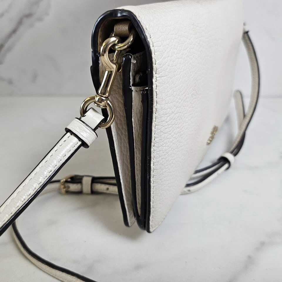 Bolso Bandolera Bandolera Plegable Coach Anna Tiza Crema Marfil Beige Foto 3 de 4