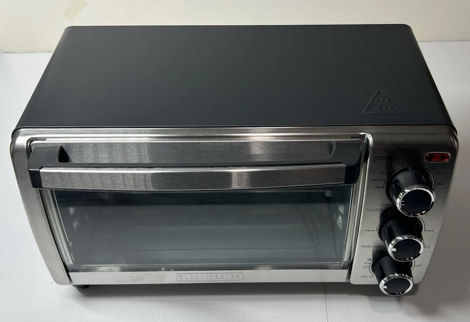 Horno tostador freidora de aire crujiente y para hornear extra ancho Black And Decker 4 rebanadas gris Foto 2 de 4