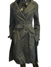 Prada Women  s Black Trench Coat Size 38 IT  Authentic M