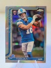 2025 Topps Chrome Football Isaac TeSLAA Rookie Refractor Detroit Lions