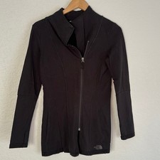 The North Face Black Full Zip Jacket Women  s Small Mock Neck Stretch Pockets
