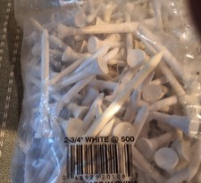 Wooden Golf Tees 2 3/4 inch golf tees white 475 tees new