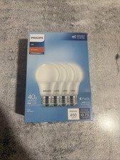  4-Pk Philips A19 E26 LED Bulb Daylight 40 Watt Equivalent Soft White 565341