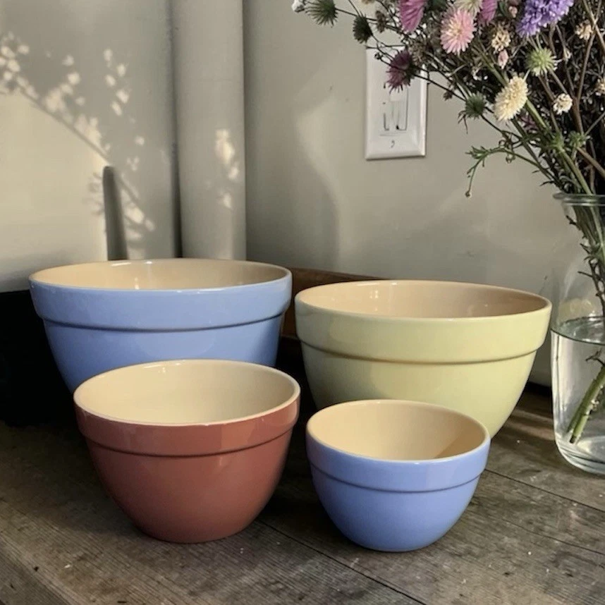 Stoneware Nesting Bowl Set of 4 Multicolor Stoneware Mixing Bowls
Opens in a new window or tab