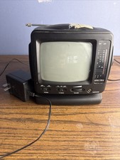 Vintage Spectra 5" Black and White TV With AM/FM Radio Model 52-BWR-WB