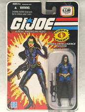 Hasbro G.I. Joe 25th Anniversary Baroness Cobra Intelligence Officer w Gun