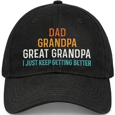 Great Grandpa Gifts, Multi Color One Size, Black-colorful Embroidered