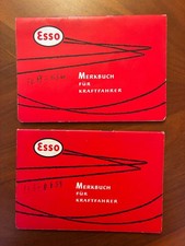 2x podręcznik ESSO dla kierowców lata 50. Dziennik jazdy z wpisami z MAGUNCJI