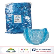 Blue Disposable Spa Liners for Pedicure, 100-Count for Hygiene and Convenience