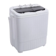Zokop Electric 14.3lbs Compact Semi-Automatic Washing Machine Apartment Spin Dry