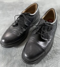 Chaps Dress Shoes Mens Size 12M Black Cap Toe Leather Lace Up Oxford 096-9514