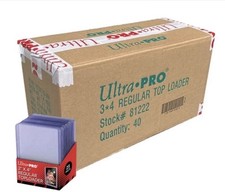 Ultra Pro Regular 3x4 Standard Top Loader 40 Packs - 25 Toploader 1000 Ct Case