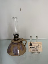 Vintage Block Island, Rhode Island Gills Rock Stoneware Handmade Lamp signed
