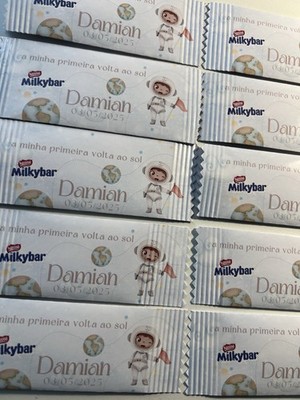 6 erste Reise um die Sonne Milchige Tafel Schokoladenverpackung Party Gastgeschenk Astronaut