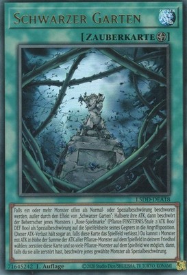 yugioh 1x Black Garden L5DD-DEA18 ULTRA RARE 1ST EDITION GERMAN